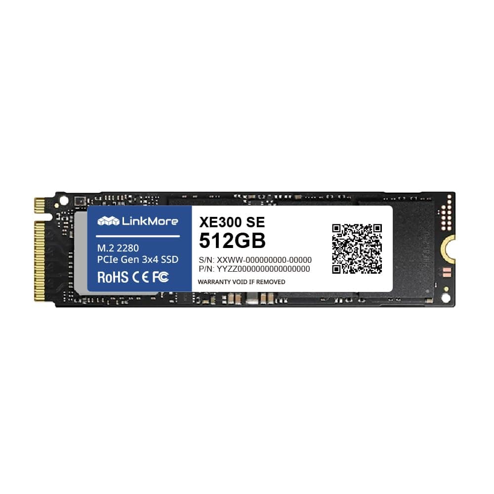 LinkMore XE300 SE 512 GB PCIe Gen3x4 NVMe M.2 2280 Internes Solid State Drive, Lesen bis zu 2100 MB/s, Schreiben bis zu 1600 MB/s, für Latop und PC 512GB Gen 3X4 (XE300SE)