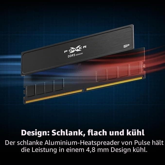 Silicon Power DDR5 64GB (2x32GB) Value Gaming 6000MT/s (PC5-48000) 288-pin CL38 1.35V UDIMM Desktop Memory Module RAM SP064GXLWU60BFDJ Bild 7