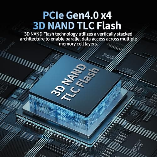 Ediloca EN870 SSD 1TB NVMe SSD M.2 PCIe Gen4, Interne SSD, bis zu 7450 MB/s, 3D NAND TLC, Internes Solid State Drive, dynamischer SLC-Cache, kompatibel mit PS5 und PC 1TB 7450MB/s Bild 6