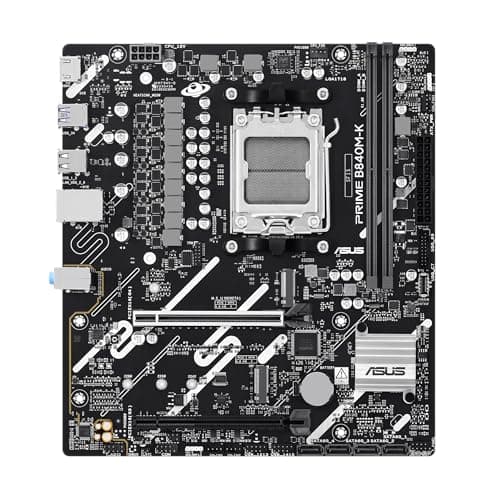 ASUS Prime B840M-K AMD B840 Micro-ATX Mainboard (DDR5, Zwei M.2 Steckplätze, Realtek® 2.5Gb Ethernet, HDMI™, Front USB 5Gbps Type-C®, Aura Sync)