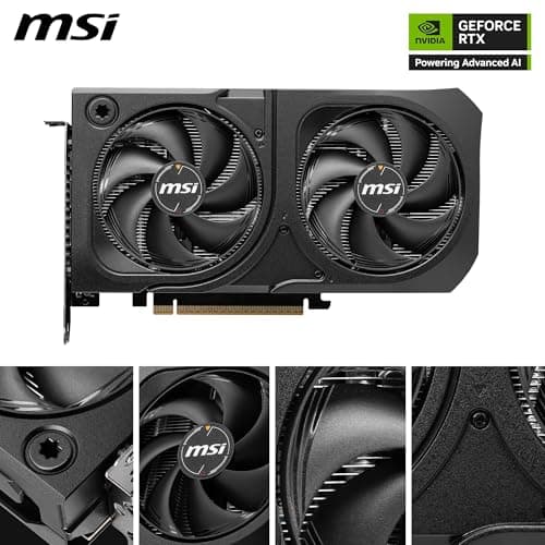 MSI GeForce RTX 5060 Ti 16G Shadow 2X OC Plus - 16GB GDDR7 (28Gbps/128-bit), PCIe 5, Boost: 2602 MHz, HDMI 2.1b, DisplayPort 2.1b, Metall Rückplatte Bild 3