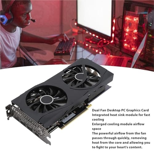 LICAEVEY RTX 4060 Ti 8GB GDDR6 128 Bit Gaming GPU, Dual -Lüfter -Kühlung, HDMI 2.1A & 3X DisplayPort 1.4A, 4K 240Hz/8K HDR, PCIE 4.0 Desktop -Grafikkarte Bild 6