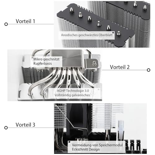 TR-Thermalright Peerless Assassin 120 SE CPU-Kühler, Hochleistungs-Twin-Tower-CPU-Luftkühler,geräuscharm 25,6dBA,155mm Höhe,6x6mm Heatpipes-Kühler,für Intel LGA 1700/1851/1150/1151/1200, AM4/AM5 Bild 6