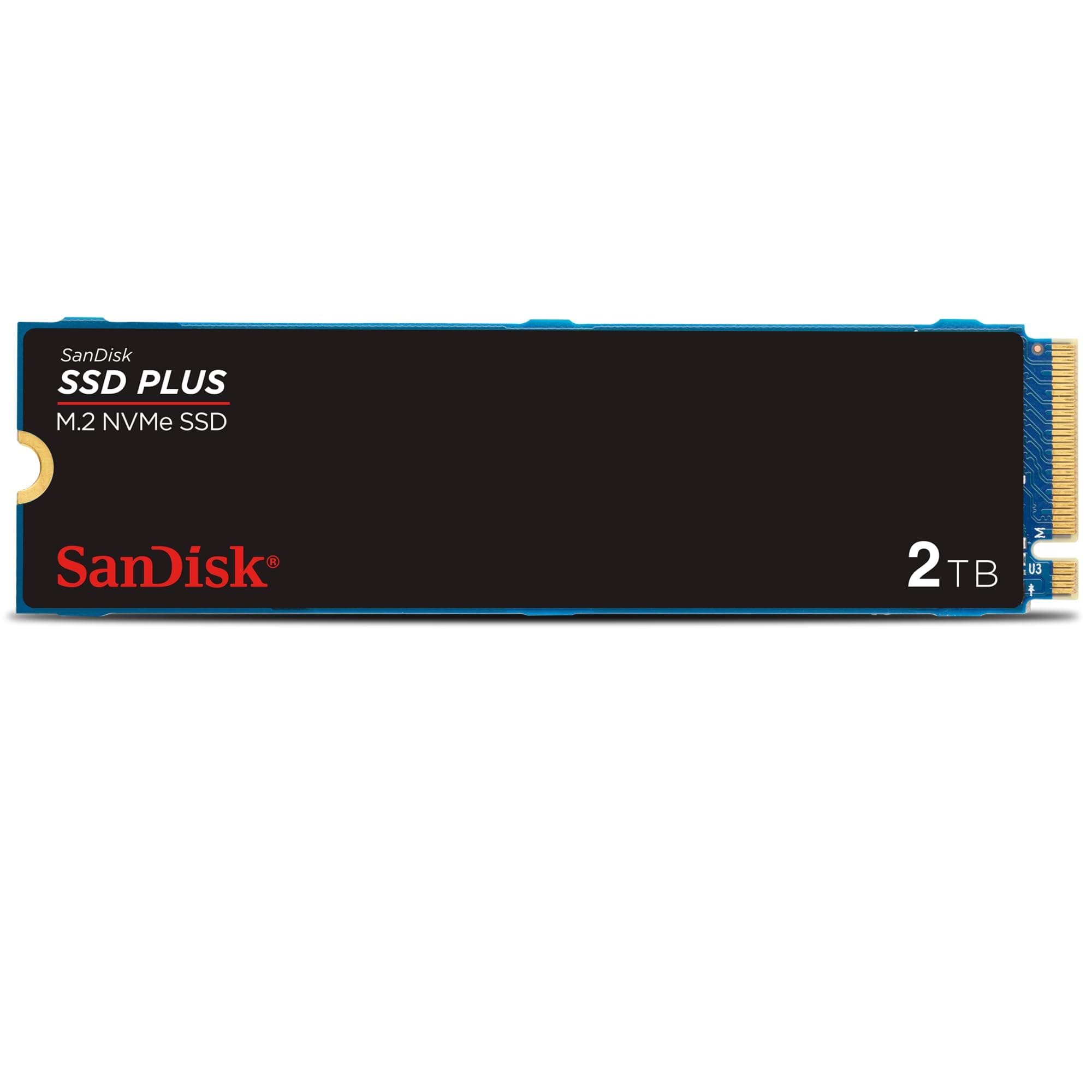 SanDisk SSD PLUS M.2 NVMe SSD 2 TB (M.2 2280, PCIe Gen 3.0, einfache Installation, Western Digital Dashboard, 3 Jahre Garantie) SSD Plus 2 TB NVMe SSD