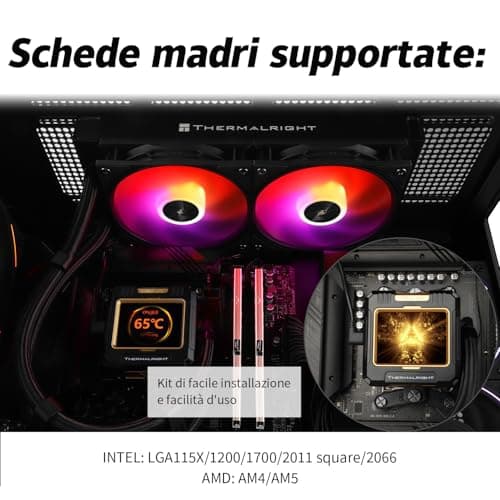 TR FW240 Black ARGB CPU Wasserkühler mit 2 PWM-Lüften, 3000 U/min Wasserpumpe, S-FDB-Bearing, für AMD/Intel Bild 6