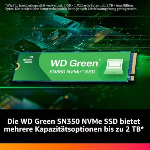 Western Digital WDS250G2G0C WD Green SN350 NVMe Gen3 PCIe, M.2 2280, 250 GB, interne SSD, bis zu 2400 MB/s Bild 6