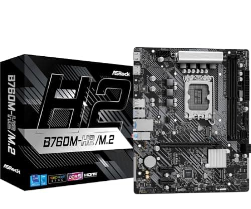 Asrock B760M-H2/M.2, Intel B760, 1700, Micro ATX, 2 DDR5, 2 HDMI, 2.5G LAN, PCIe4, 2X M.2