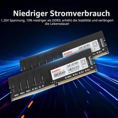 KingSpec 32 GB Kit (2 x 16 GB) DDR4 RAM 3200 MHz, 1,35 V 288-PIN DIMM CL18 Desktop-Speichermodul 32GB (2x16GB) 3200 MHz Bild 6