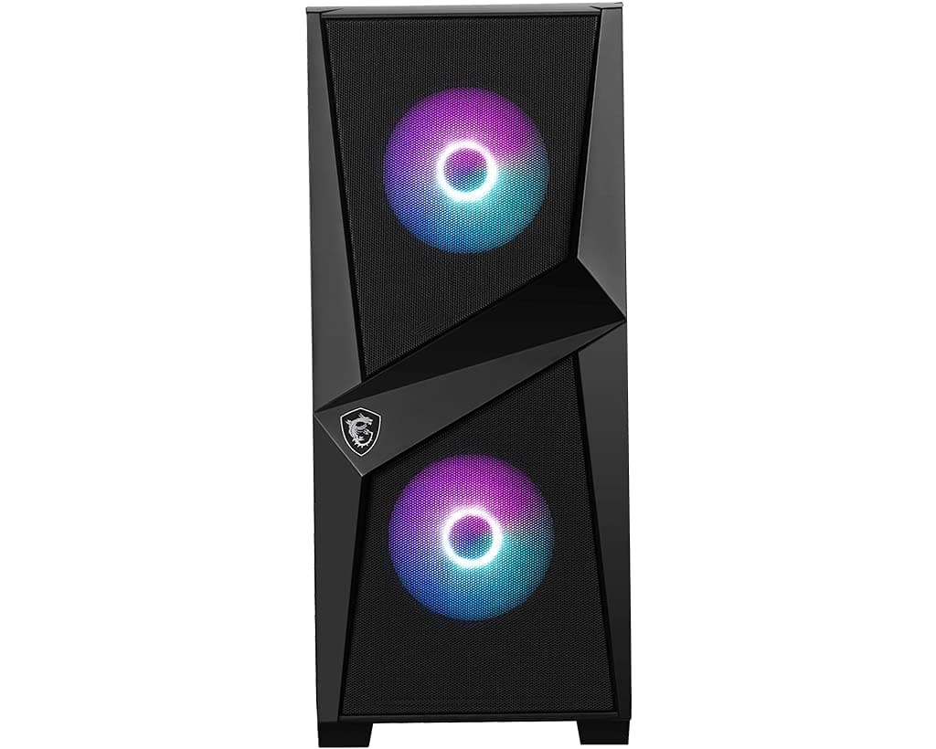 MSI MAG Forge 100R Mid-Tower ATX Gehäuse (2X USB 3.1 Anschluss, 2X 120mm A-RGB Fan und 1x 120mm Fan im Lieferumfang, schwarz, RGB) Bild 7