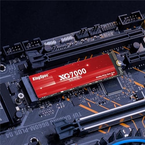 KingSpec XG7000 2TB SSD NVMe M.2, 2280 SSD PCIe 4.0 Gen 4x4, Unglaubliche Lese-/Schreibgeschwindigkeit bis zu 7400/6600 MB/s, Interne M2 PCIe SSD Kompatibel mit Gaming Konsole/Desktop/Gaming Laptop Bild 7