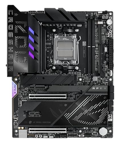 ASUS ROG Crosshair X870E APEX AMD X870E AM5 ATX Motherboard, Advanced AI PC-Ready, 18+2+2 Stufen, DDR5, ROG Memory Fan, ROG DIMM.2 Card, Wi-Fi 7, 5G LAN, 3X M.2, PCIe® 5.0, USB4®, USB Type-C®, AI OC Bild 4