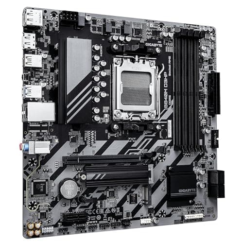 GIGABYTE B840M D3HP Mainboard – AMD Ryzen 9000 CPUs, 8+2+2-Phasen-VRM, bis zu 8200 MHz DDR5 (O.C.), 2× PCIe-4.0-M.2, 1-GbE-LAN, USB 3.2 Gen 2 Bild 6