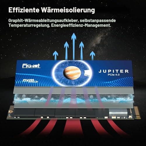 Fikwot FX991 M.2 SSD, 2TB NVMe SSD M.2, PCIe Gen4, Bis zu 7300MB/s Lesen, Interne SSD für PS5 Gaming und Laptop Bild 8