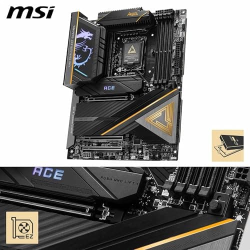 MSI MEG Z890 ACE Mainboard, ATX - Unterstützt Intel Core Ultra Prozessoren (Series 2), LGA 1851-110A SPS VRM, DDR5-Speicher (9200+MT/s OC), PCIe 5.0 & 4.0 x16, M.2 Gen5, Thunderbolt 4, Wi-Fi 7 Bild 6
