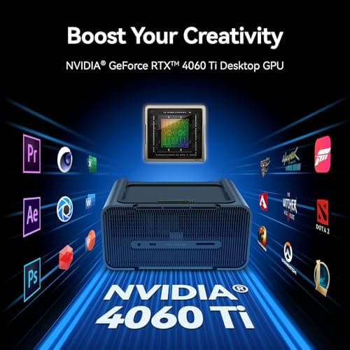 khadas Mind Graphics GeForce RTX 4060 Ti Desktop GPU 16GB GDDR6 Grafikkarte mit Fingerabdruckleser, Max Up to PCIe 4.0x8, 128 GT/s, HDMI 2.1a, USB4, Unterstützt 4K & 8K HDR für Gaming Mind Graphics 16GB Bild 4