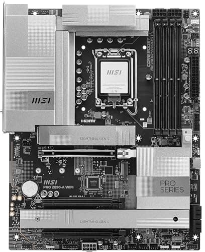MSI PRO Z890-A WiFi ProSeries Motherboard (unterstützt Core Ultra Series 2 Intel Prozessoren, LGA 1851, DDR5, PCIe 5.0, M.2, SATA, 5Gbps LAN, USB Type-C, Wi-Fi 7, Bluetooth 5.4, Thunderbolt 4, ATX) Bild 4