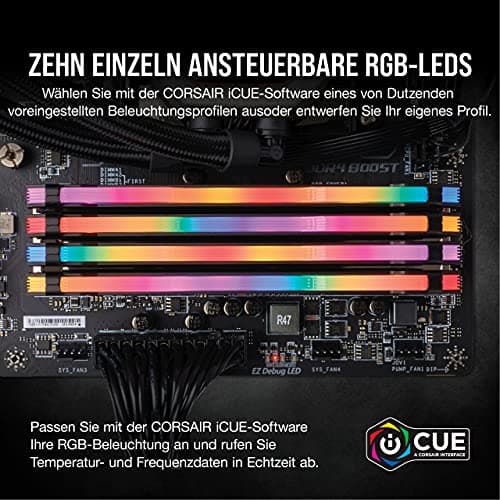 Corsair Vengeance RGB PRO 16GB (2x8GB) DDR4 Bis zu 3200MHz CL16 XMP 2.0 Enthusiast RGB LED-Beleuchtung Speicherkit - schwarz Bild 6