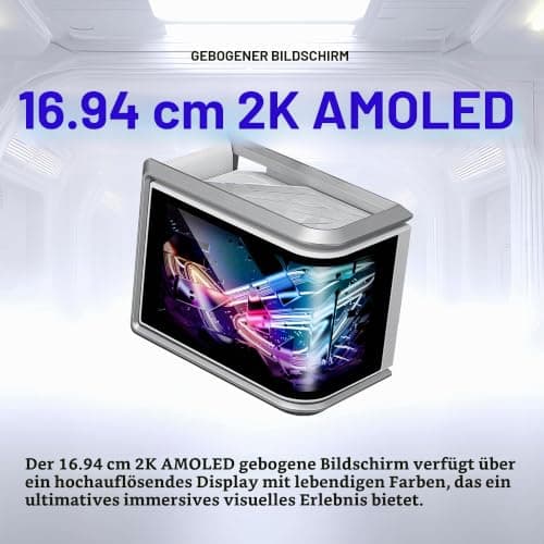 ASUS ROG Ryuo IV SLC 360 ARGB White Edition ARGB All-in-One-CPU-Wasserkühlung (6,67-Zoll-AMOLED-Display, 3D-Videos, 200mm-Schläuche, Daisy-Chain-Lüfter, Intel LGA 1851, 1700, AMD AM5, AM4, Weiß) Bild 6