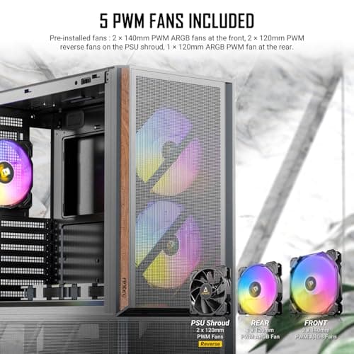 ANTEC P30 ARGB Computer Gehäuse, Schwarz Bild 6