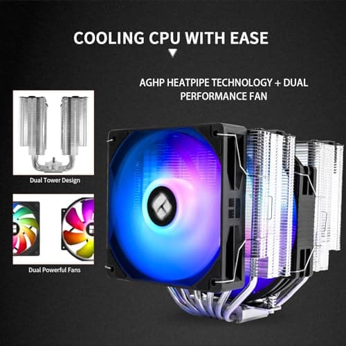 Thermalright Peerless Assassin 140 SE ARGB CPU-Kühlung, 6 x 6 mm Heatpipes CPU-Kühler, Dual-Towers und Dual-Lüfter-Kühler, für Intel LGA1700/1851/115x, AM4/AM5 Bild 6