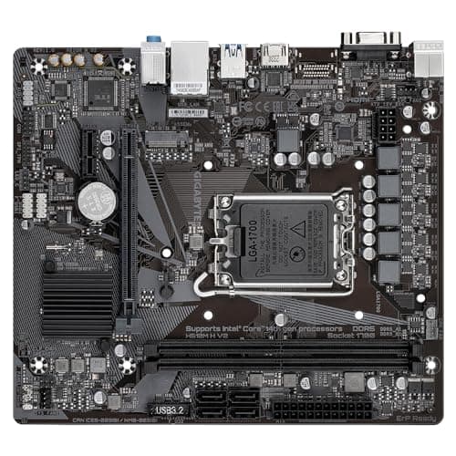 GIGABYTE H610M H V2 Mainboard - Unterstützt Intel Core Prozessoren 14th CPUs, 4+1+1 Hybrid Digital VRM, up to 5600MHz DDR5, 1xPCIe 3.0 M.2, GbE LAN, USB 3.2 Gen 1 Bild 8