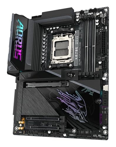 GIGABYTE X870E AORUS PRO X3D Mainboard - Unterstützt AMD Ryzen 9000 CPUs, digitales 18+2+2-Phasen-VRM, bis zu 9000MHz DDR5 (O.C.), 2xPCIe 5.0 + 2xPCIe 4.0, Wi-Fi 7, 5GbE LAN, USB 4 Bild 8