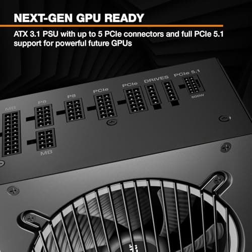 be quiet! Pure Power, Netzteil, 13 m, 750 W, 80 Plus Gold-Zertifizierung, ATX 3.1 PSU, Unterstützung für PCIe 5.1 GPUs, 120 mm halbpassiver be quiet! Lüfter, LLC-Technologie, ein einziges Bild 8