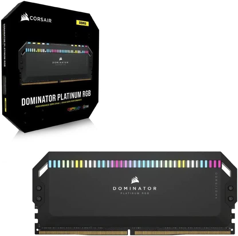 CORSAIR Dominator Platinum RGB DDR5 RAM 64GB (2x32GB) Bis zu 6400MHz CL32-40-40-84 1.40V Intel XMP 3.0 Desktop-Arbeitsspeicher – Schwarz (CMT64GX5M2B6400C32) Bild 5