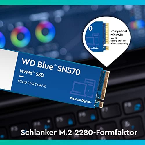 WD BLUE SN570 500GB M.2 2280 PCIe Gen3 NVMe up to 3500 MB/s read speed Festkörper-Laufwerk Bild 8