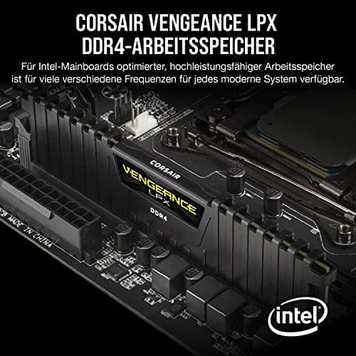 Corsair VENGEANCE LPX 16GB (2x 8GB) DDR4 Bis zu 3200MHz (PC4-25600) CL16 1.35V Desktop Memory - Schwarz Bild 4