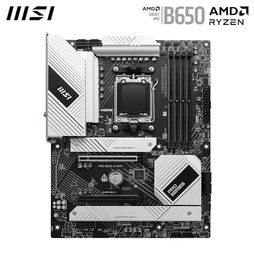 MSI PRO B650-A WiFi Mainboard, ATX - Unterstützt Ryzen 9000, 8000 & 7000 Serie Prozessoren, AM5 - DDR5 Speicher Boost 7600+MHz/OC, 2 x PCIe 4.0 x16, 3 x M.2 Gen4, Wi-Fi 6E ATX PRO B650-A WIFI Bild 4