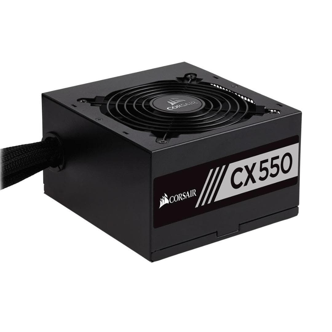 Corsair CX550 80 Plus Bronze, Nicht modulares ATX-Netzteil, geräuscharm, 550 W, Schwarz 550W