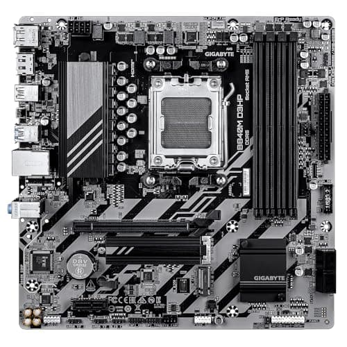 GIGABYTE B840M D3HP Mainboard – AMD Ryzen 9000 CPUs, 8+2+2-Phasen-VRM, bis zu 8200 MHz DDR5 (O.C.), 2× PCIe-4.0-M.2, 1-GbE-LAN, USB 3.2 Gen 2 Bild 4