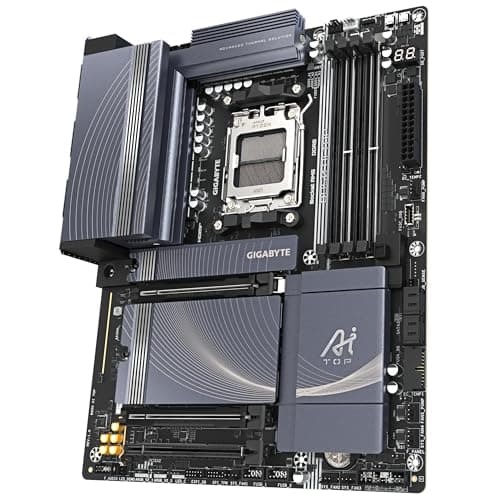 GIGABYTE B850 AI TOP Motherboard - AMD Ryzen 9000 Series CPUs, 16+2+2 Phasen Digital VRM, bis zu 8600MHz DDR5 (OC), 2xPCIe 5.0 + 1xPCIe 4.0 M.2, 10 GbE LAN, WiFi 7, USB 3.2 Gen 2x2 Bild 8