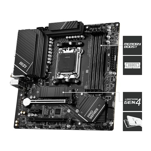 MSI PRO B650M-A WiFi Mainboard, Micro-ATX - Unterstützt Ryzen 9000, 8000 & 7000 Serie Prozessoren, AM5 - DDR5 Memory Boost 6400+MHz/OC, 2 x PCIe 4.0 x16, 2 x M.2 Gen4, Wi-Fi 6E Bild 6