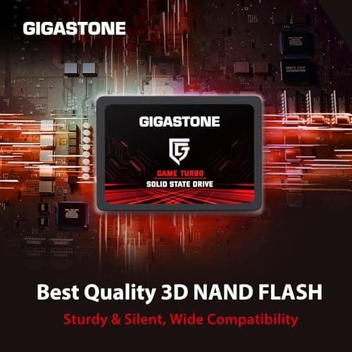 Gigastone SATA interne SSD 1TB 2,5 Zoll SATA III Schnittstelle 3D NAND Festplatte SSD Spiellaufwerk kompatibel mit Laptops und Desktop-Computern 2,5 Zoll 550 MB/s SLC Cache Game Turbo 1TB Bild 6