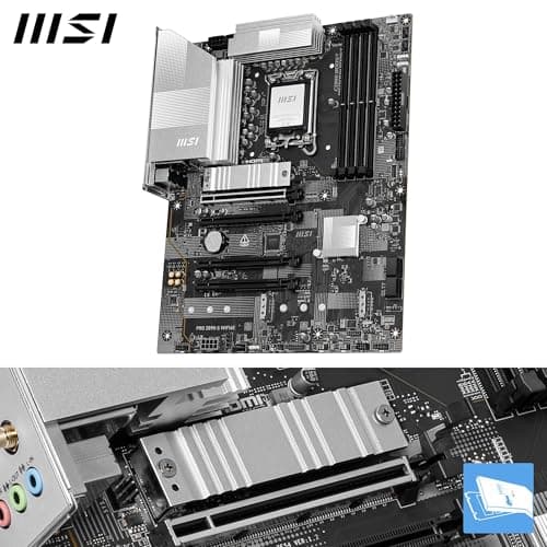 MSI PRO Z890-S WIFI6E Mainboard, ATX – Unterstützt Intel Core Ultra-Prozessoren (Series 2), LGA 1851 – DDR5 Memory Boost (8800+ MT/s OC), PCIe 5.0 x16 & 4.0 x16, M.2 Gen5, Wi-Fi 6E, 2,5G-LAN Bild 6