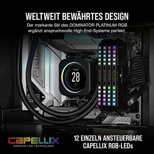 CORSAIR Dominator Platinum RGB DDR5 RAM 32GB (2x16GB) Bis zu 6400MHz CL32-40-40-84 1.40V Intel XMP 3.0 Desktop-Arbeitsspeicher – Schwarz (CMT32GX5M2B6400C32) Bild 8
