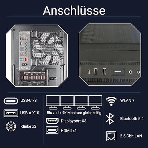 Gaming PC AMD Ryzen 7 9850X3D Radeon RX 9070 XT 16GB GDDR6 48GB DDR5-6000MHz RAM 2TB NVMe SSD ARGB Beleuchtung Wi-Fi 7 Windows 11 Pro Ryzen 9850X3D 48GB DDR5 RX 9070XT Bild 6