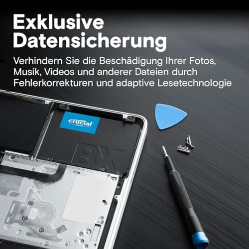 Crucial BX500 SATA SSD 1TB, 2,5" Interne Festplatte, bis zu 540 MB/s, 1TB SSD kompatibel mit Laptop und Desktop (PC), 3D NAND, Dynamische Schreibbeschleunigung - CT1000BX500SSD101 Bild 6