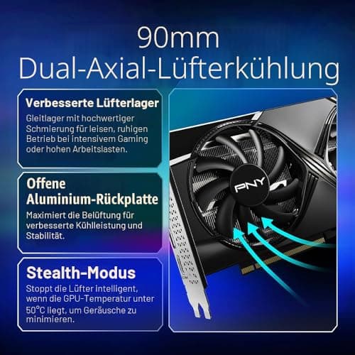 PNY GEFORCE RTX™ 5060 Ti 16GB Overclocked Dual Fan DLSS 4 VCG5060T16DFXPB1-O OCDual Fan Bild 8