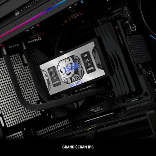 THERMALRIGHT Trofeo Vision LCD Schwarz 6,86 Zoll magnetisches IPS-Gehäuse Wasserkühlung Display, 1280x480 Auflösung, endlose Themen zum Anpassen 6.86-in Black Bild 8