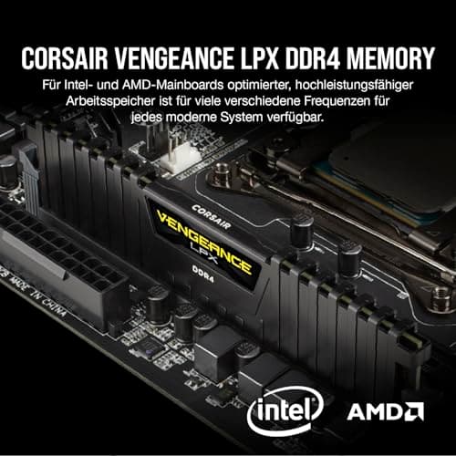 CORSAIR VENGEANCE LPX DDR4 RAM 64GB (2x32GB) Bis zu 3200MHz CL16 AMD Intel XMP 2.0 Computerspeicher – Schwarz (CMK64GX4M2E3200C16) 2 x 32 GB Bild 4