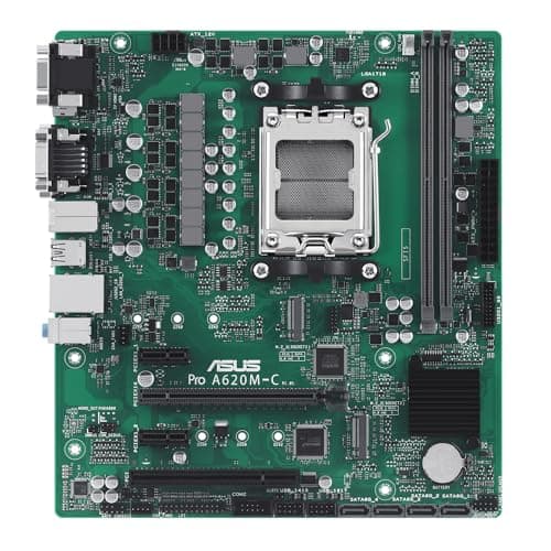 ASUS PRO A620M-C-CSM Mainboard Sockel AMD AM5 (Ryzen AM5, mATX, DDR5, M.2 PCIe 4.0, 1Gb Ethernet, USB 3.2 Gen 2 Type-C, Front USB 3.2 Gen 1 Header) Bild 4