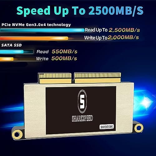 SSD 2 TB für MacBook Pro Retina 13 Zoll A1708 2016 2017 EMC 2978 3164 Non-Touch-Bar-Modelle, internes Solid-State-Laufwerk M.2 NVMe PCIe Gen3.0x4, Mac Original-Schnittstelle (macOS Bild 6