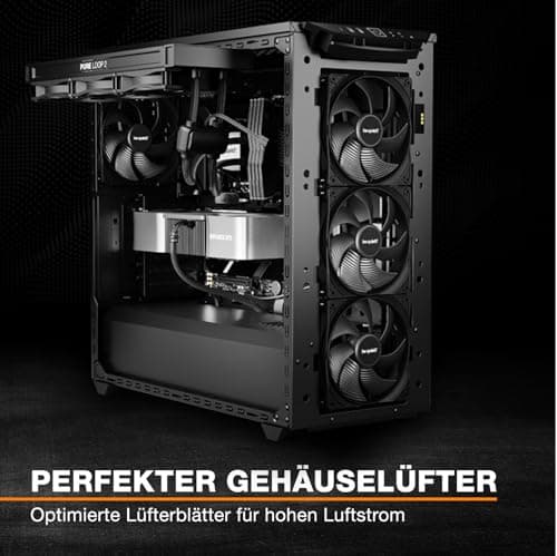 be quiet! Pure Wings 3 120mm PWM high-speed Lüfter, 3 Lüfter enthalten, hohe Höchstgeschwindigkeit, niedrige Mindestdrehzahl, optimierter Lüfterrahmen, außergewöhnlich hoher Luftdruck, sehr leise Bild 6
