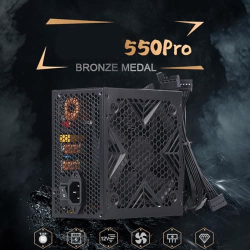 Netzteil 550W/650W/750W für Gamer PC Power mit intelligenter Lüftersteuerung und zuverlässiger Spannungsausgabe 550 W Bild 6