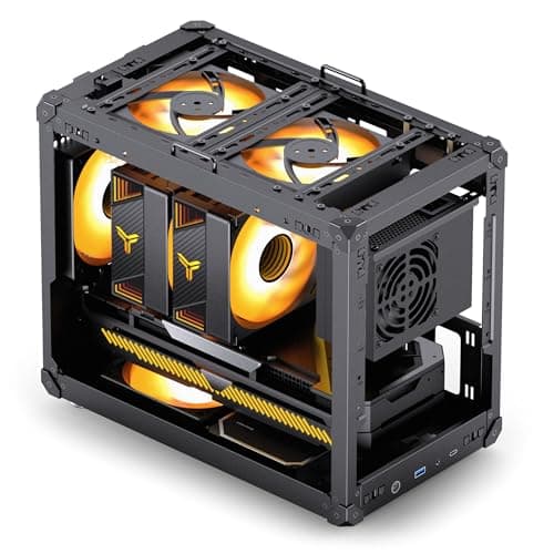 Jonsbo C6 MAX PC-Gehäuse Schwarz – kompaktes mATX Case mit Tragegriff, Airflow-Mesh, Platz für GPU bis 335mm, CPU-Kühler bis 170mm, 5 Lüfterplätze Bild 8