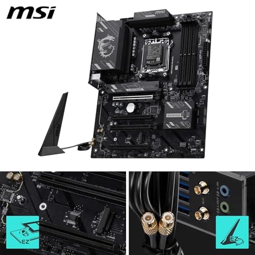 MSI B850 Gaming PRO WIFI6E Mainboard, ATX - Unterstützt AMD Ryzen 9000/8000 / 7000 Prozessoren, AM5 - DDR5 Memory Boost 8200+ MT/s (OC), PCIe 4.0 x16, M.2 Gen5, Wi-Fi 6E, 2.5G LAN Bild 6