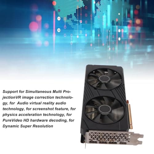Dpofirs RTX3060 12GB Grafikkarte, GDDR6 1750MHz 7680x4320 192Bit Grafikkarte, HDMI, Dual Ball Fan Bearings, Grafikkarte für DirectX 12 Shader Model 5.0 OpenGL 4.6 Bild 7